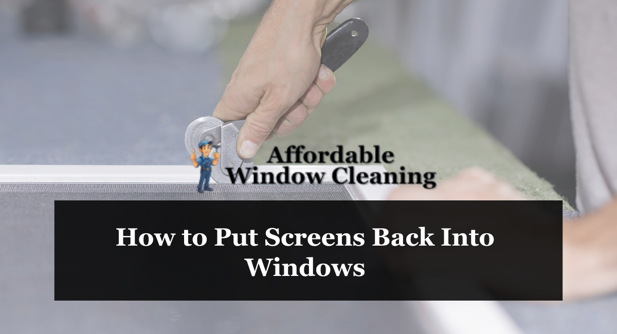 How to Put Screens Back Into Windows