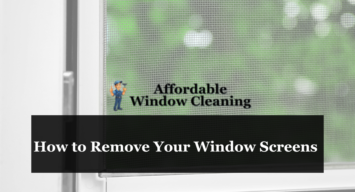How to Remove Your Window Screens